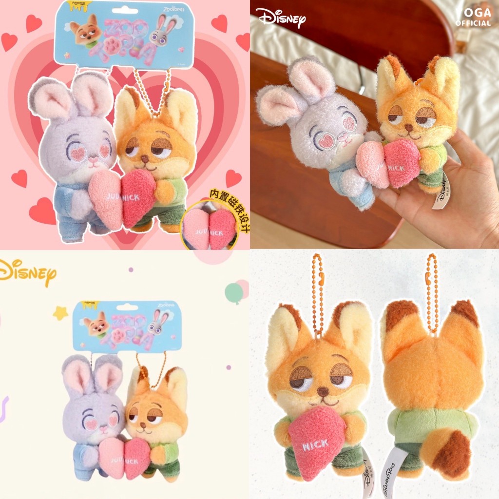 พร้อมส่ง🥕พวงกุญแจหมาจิ้งจอกกระต่าย Zootopia cartoon plushy keychain ซูโทเปีย พวงกุญแจตุ๊กตา พวงกุญแจ 46132