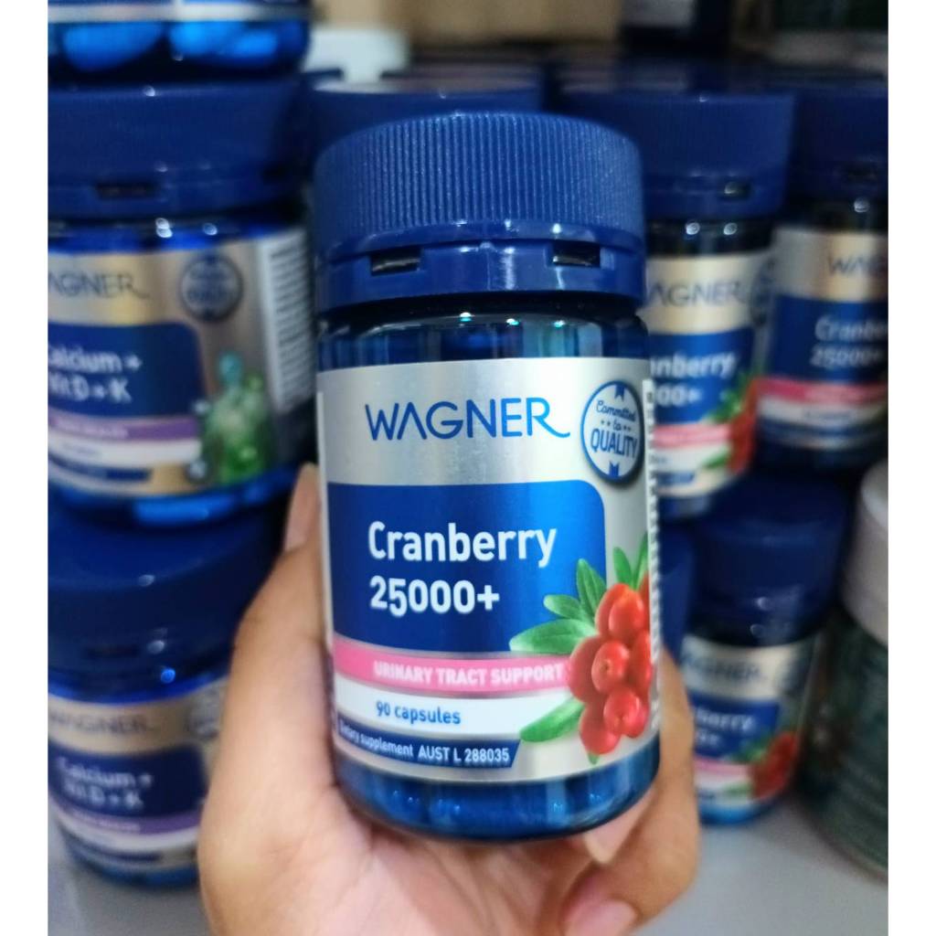 Wagner Cranberry 25000mg. แครนเบอรี่ 90 เม็ด นำเข้าออสเตรเลีย ราคา ถูกที่สุด ดีลบีเคเค