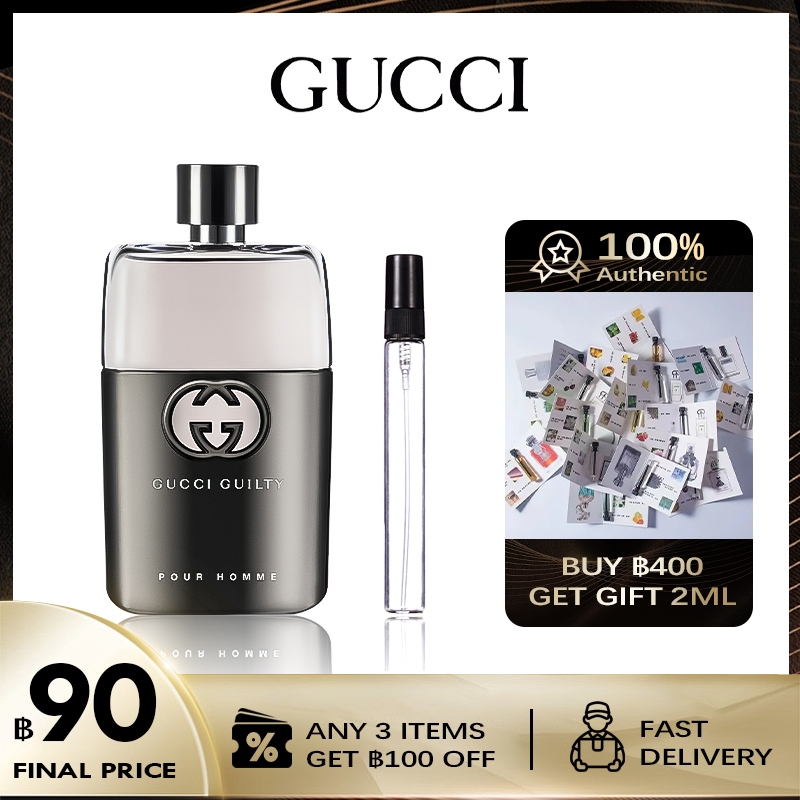 【 % แท้ 】Gucci Guilty Pour Homme EDP แท้ 100% 2ml/5ml/10ml น้ําหอมผู้หญิงติดทนนาน น้ําหอมผู้หญิง