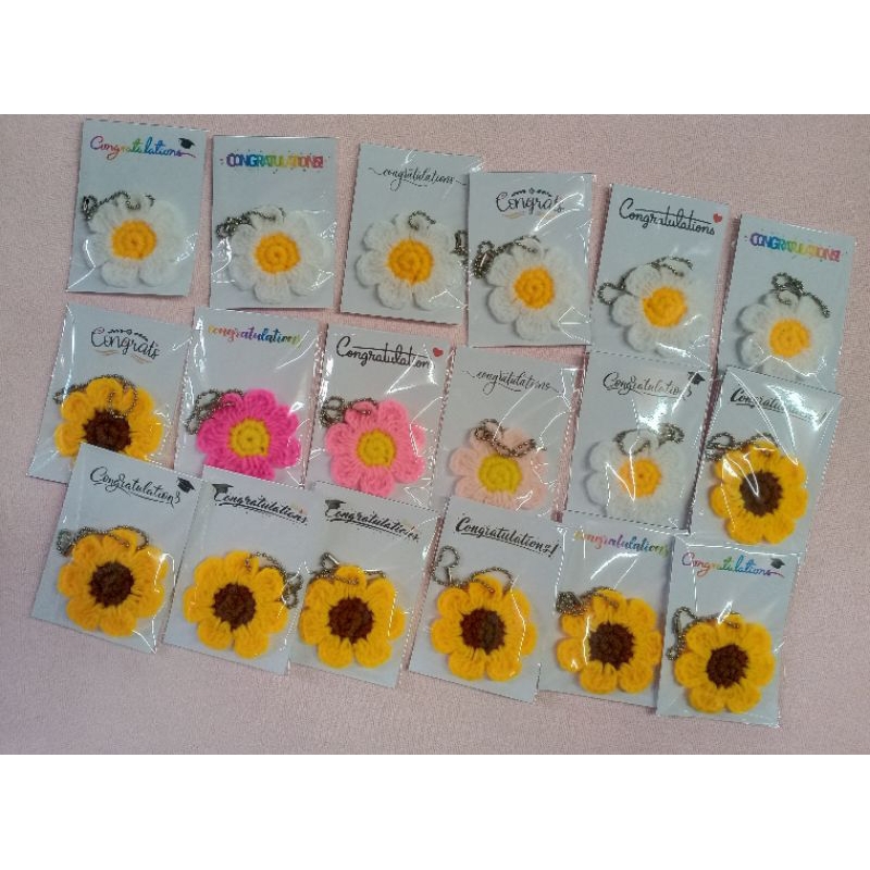พร้อมส่ง:ดอกทานตะวันพวงกุญแจ ปัจฉิม congratulatione ของขวัญ