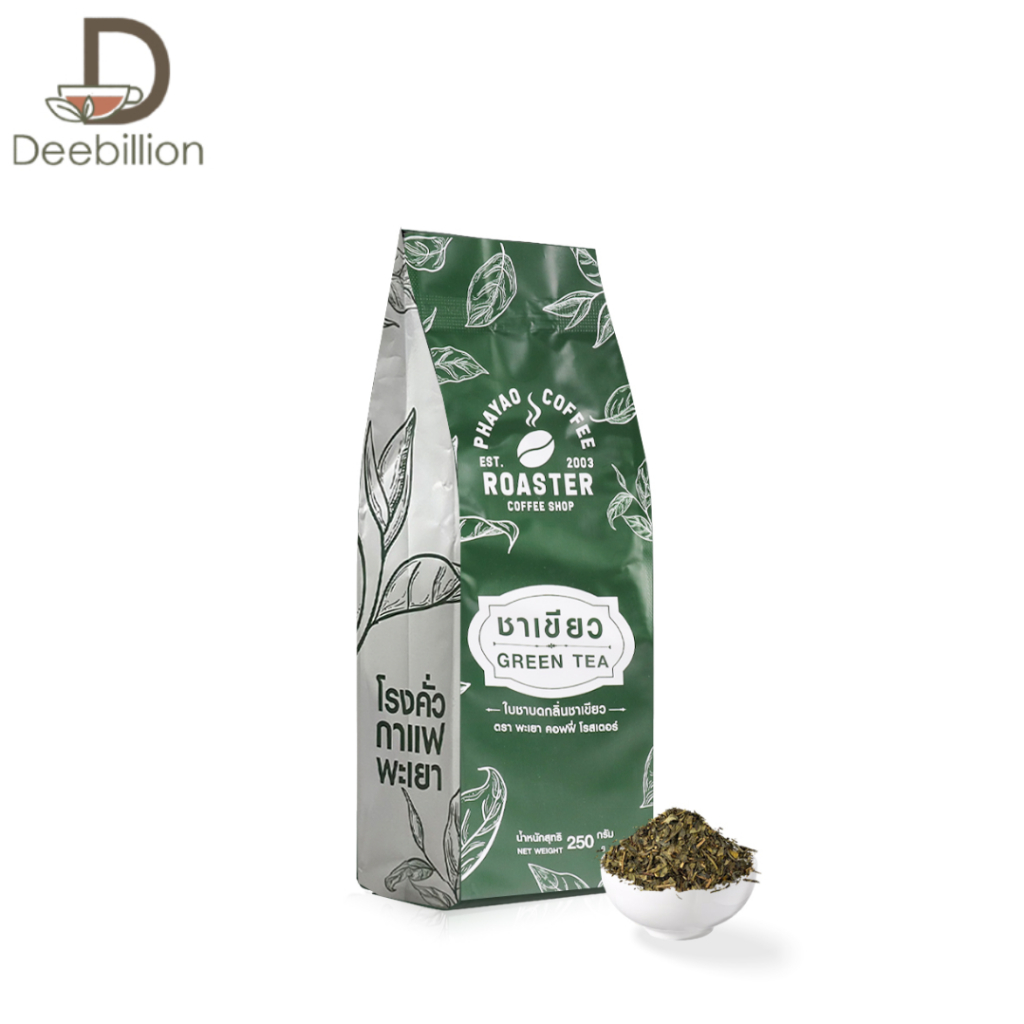 ใบชาบดหยาบ ใบชาเขียว ชาเขียวพรีเมี่ยม ชาเขียวนม Green Tea ใบชาแท้ ชงชาเขียว ทำเบเกอรี่ได้ 1ห่อ 250กรัม Deebillion