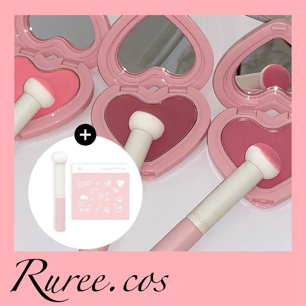 [พร้อมส่ง/ของแท้] AOU - Glowy Cream Blush