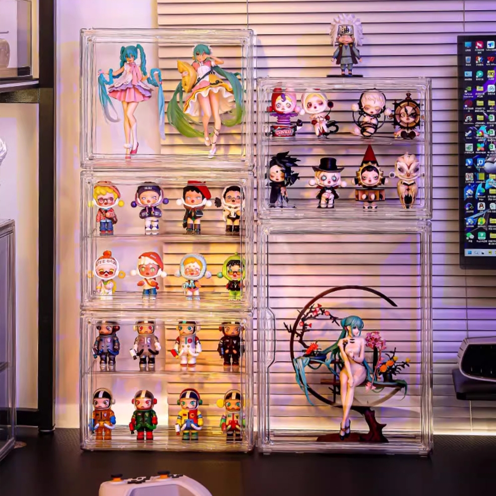 กล่องใส่โมเดล ตู้อะคริลิกใส กล่องใส่ตุ๊กตา วางซ้อนได้ ตู้โชว์ กันฝุ่น'จัดเก็บสะอาด รองรับตุ๊กตาได้ 10-12ตัว - รูปที่ 5