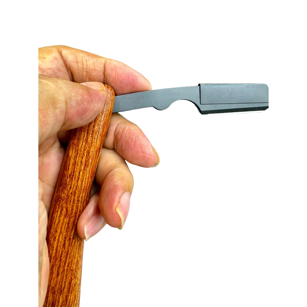 Mens Rosewood Handle Single Edge Razor Replaceable Blade Type - Whitebeard's Choice