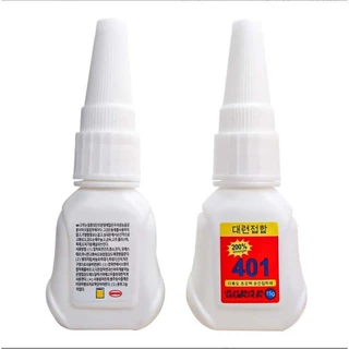 P3.[ราคาต่อขวด]กาว 401 ติดแน่นแบบ 100% และแน่นพิเศษ 200% ปริมาณ 20 และ 15 g สำหรับงานเล็บ งานประดิษฐ์