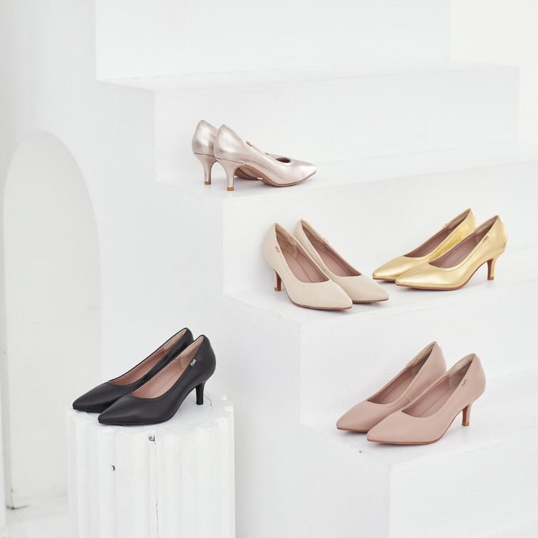 KIAH 51105 | CHLOE HEEL 2" รองเท้าหนังส้นสูง2นิ้ว หนังแกะนุ่ม ใส่ง่ายได้ทั้งวันทำงา