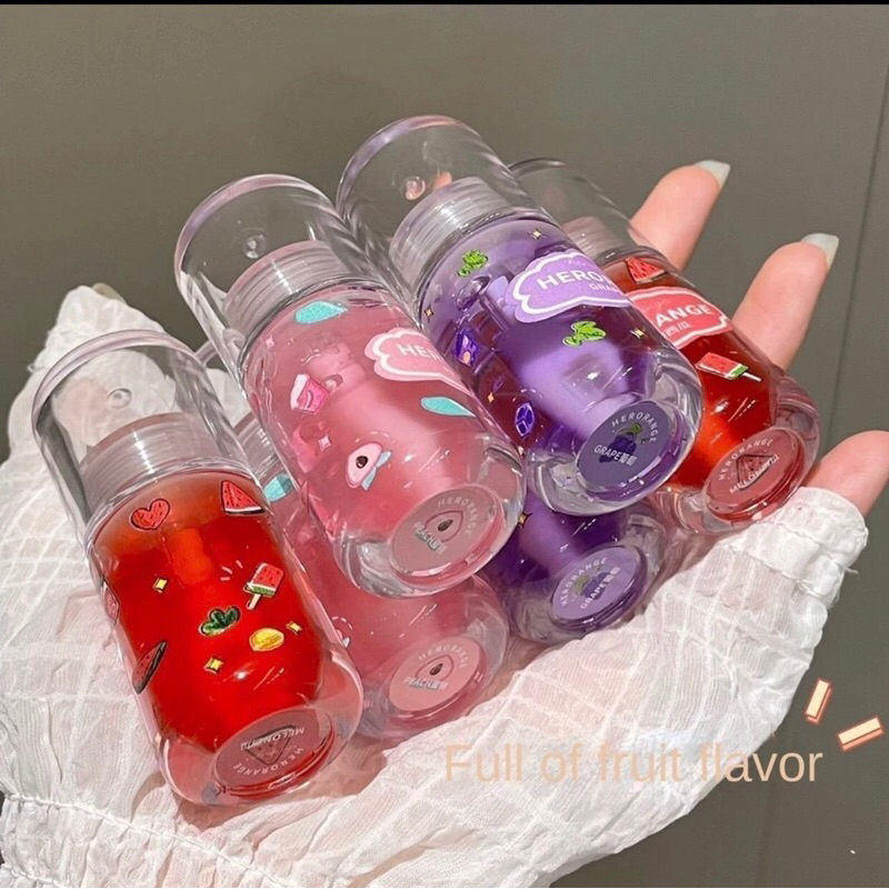 ลิปกลอส ลิปกลอสแบบใส ลิปกลอสหัวแปรงใหญ่ ลิปกลิ่นผลไม้ บำรุงริมฝีปากนุ่ม ชุ่มชื่น แก้ปากดำ คล้ำ