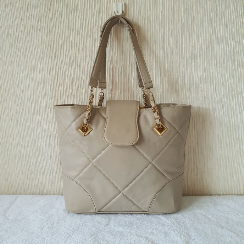 กระเป๋าถืองานญี่ปุ่น Yoshinoya 🎂สีน้ำตาลครีม