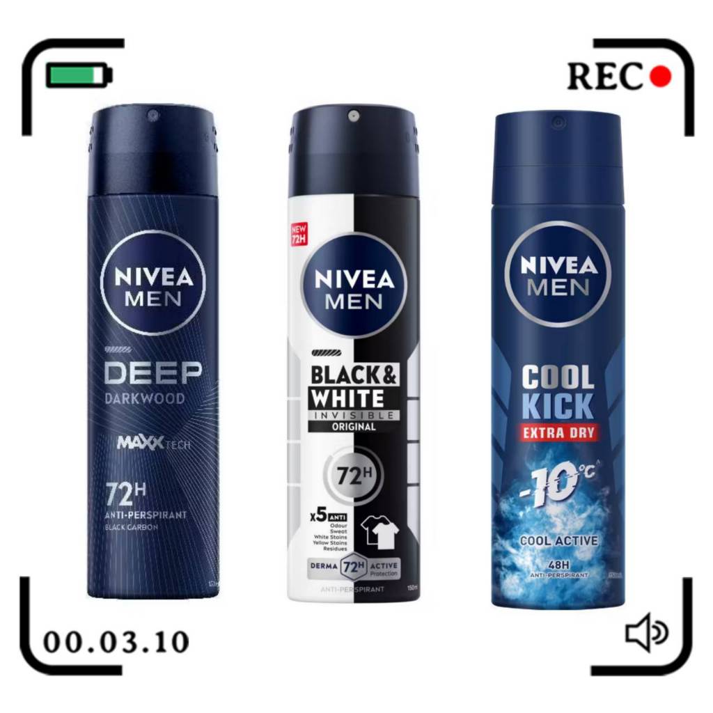 (ซื้อคู่ค้มกว่า!!) นีเวีย สเปรย์ สำหรับผู้ชาย 150 มล. NIVEA MEN SPRAY 150 ml.