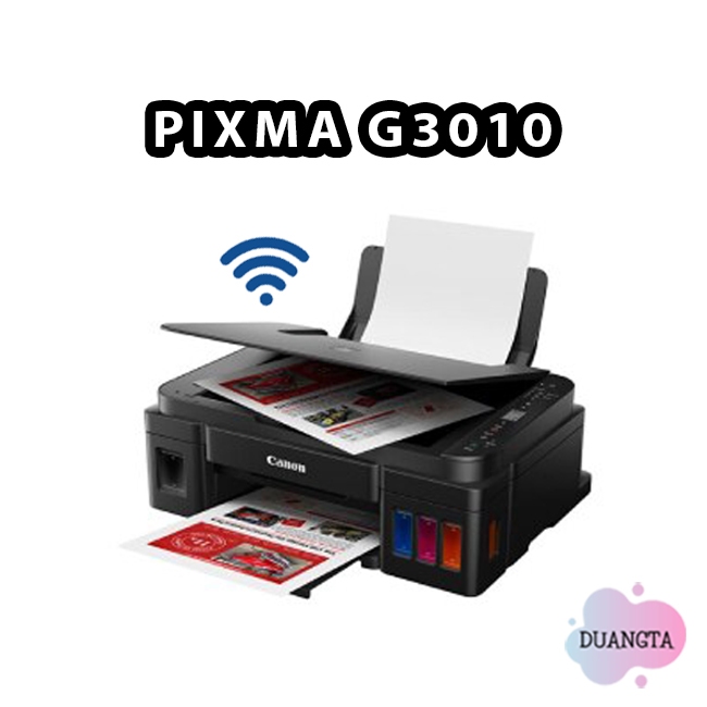 Canon Pixma G3010 ปริ้นเตอร์ เครื่องปริ้นอิงเจ็ต พร้อมหมึกแท้ 1 ชุด