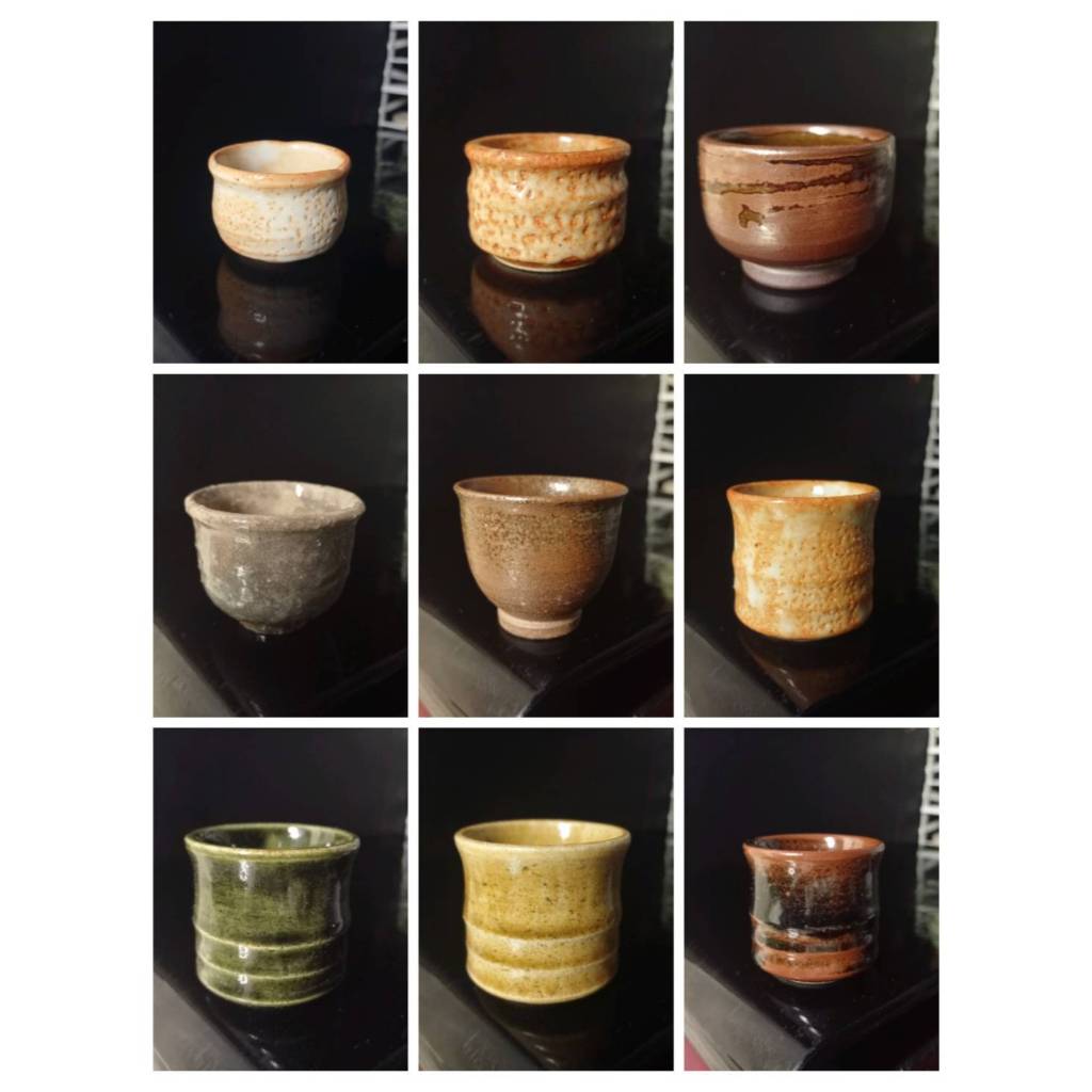 Authentic Japanese antique tea and sake cups from Japan มี 9 แบบ