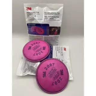 3M 2097 ตลับกรอง ป้องกันฝุ่นละออง ป้องกันสารเคมี เสริมแผ่นคาร์บอน มาตรฐาน P100/N100 งานเชื่อม และป้องกันฝุ่น PM2.5