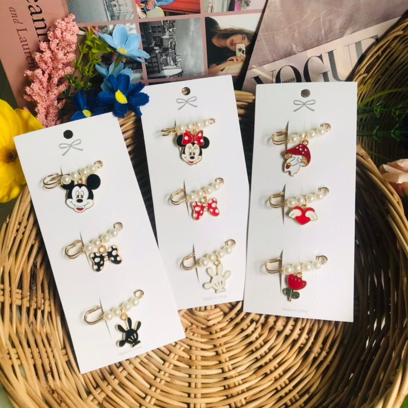 เข็มกลัดคนท้อง 3 ชิ้น/แพ็ค แฟชั่นเกาหลี 3.8 ซม. น่ารัก พร้อมส่ง