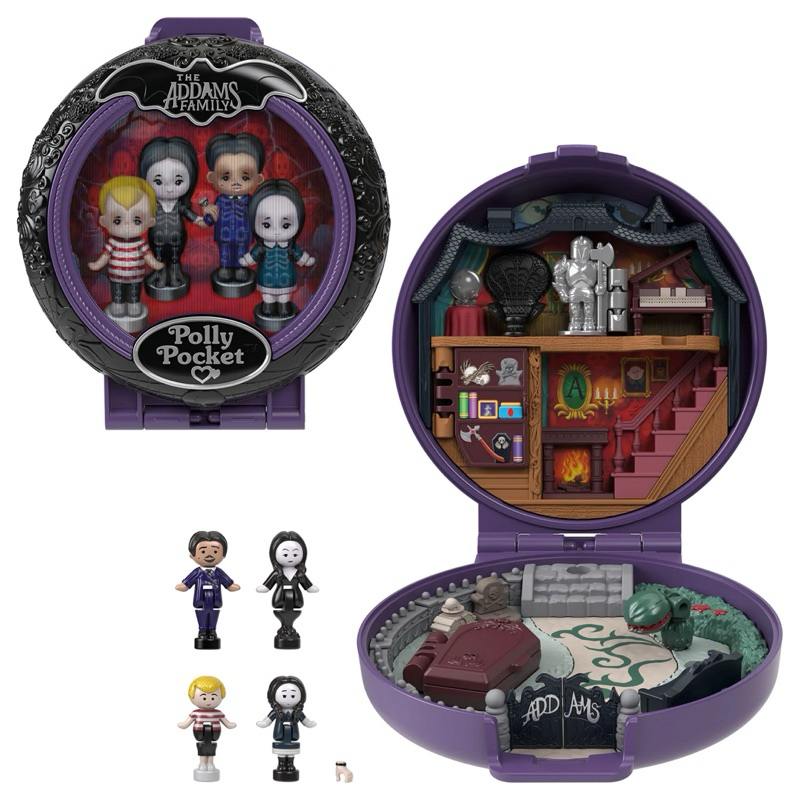 Pre-order 🇺🇸 Polly Pocket Collector The Addams Family Compact, Special Edition Dolls and Playsets