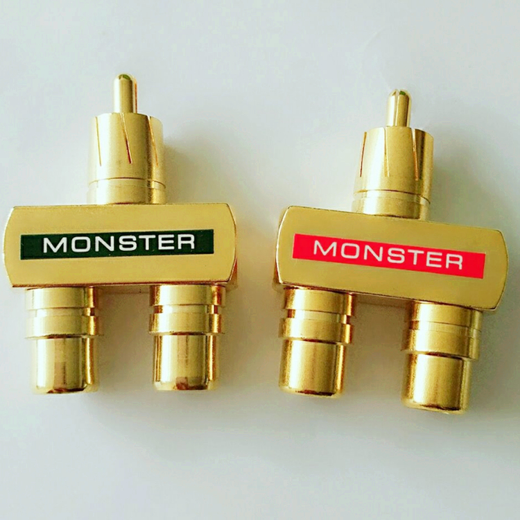 อะแดปเตอร์ AV Audio Splitter Plug RCA Y 1 Male to 2 Female 2 ชิ้น