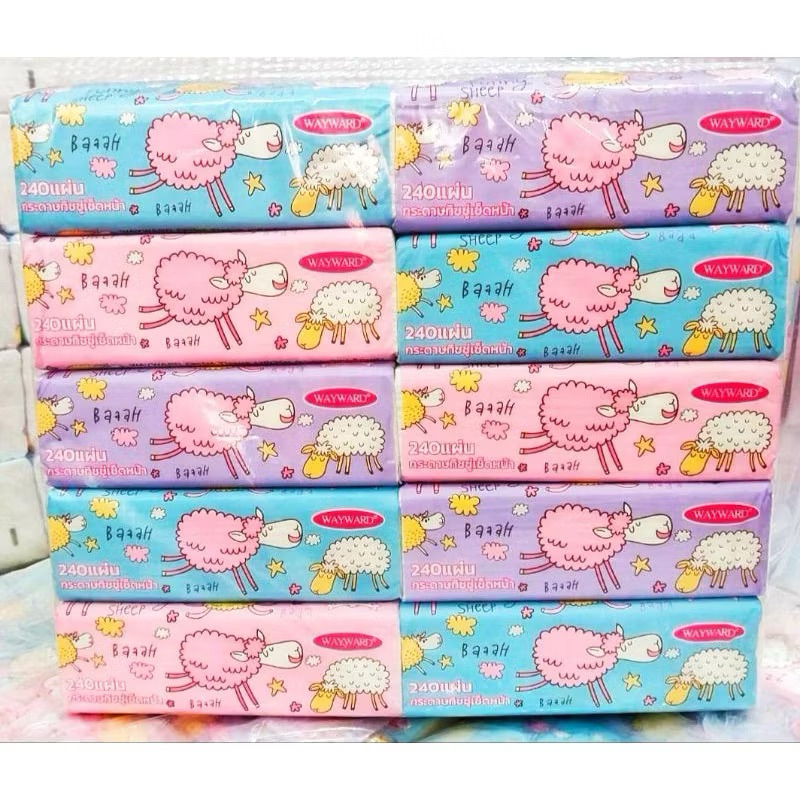 ทิชชู่แบบยาว ลายชินาม่อน(ยกเเพ๊ค10ห่อ หนา 3 ชั้น สินค้าพร้อมส่งในไทย