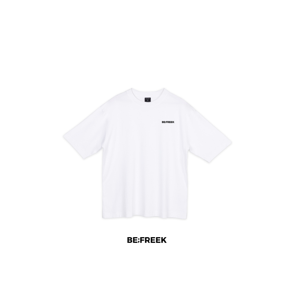 เสื้อยืด โลโก้เบสิก BE;FREEK สีขาว (สินค้าพร้อมส่ง) (White T-shirt Unisex BE;FREEK Basic Logo)