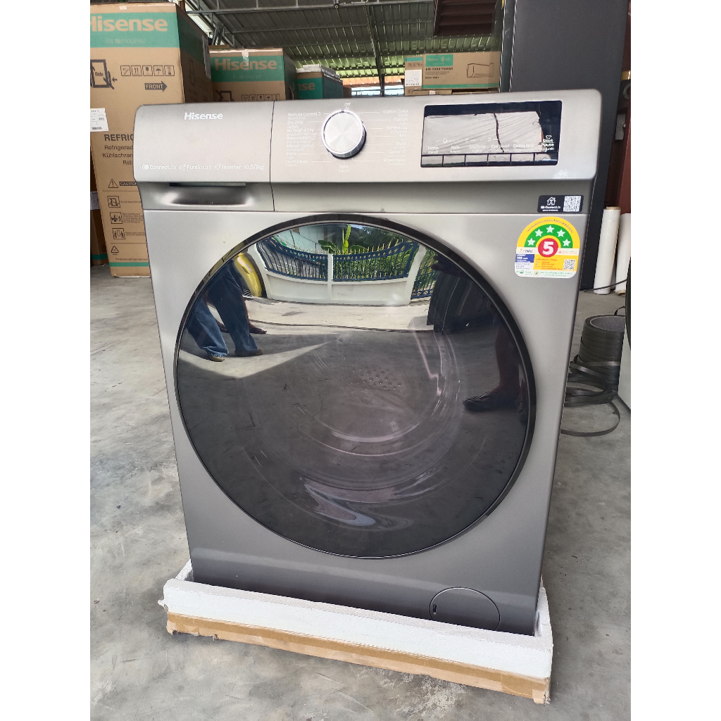 เครื่องซักอบ HISENSE เกรดB 10.5/7 Kgรุ่น WD3Q1043BT