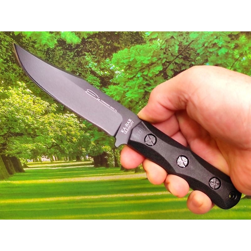 มีดพกใบตายฟลูแทงค์ ยี่ห้อ Ka-Bar รุ่น EK50 เป็นมีด Commando Knife เทคติคอล ใบเหล็กกล้า Cro-Van 1095 