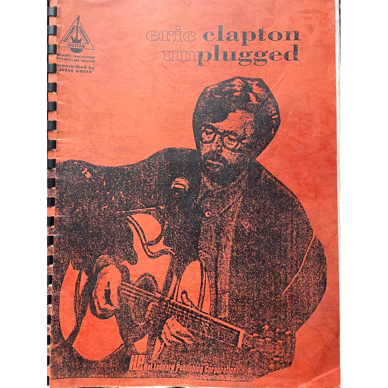 หนังสือ guitar tap Eric clapton อัลบั้ม Unplugged