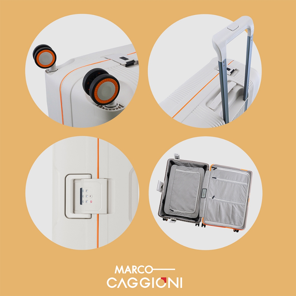 CAGGIONI กระเป๋าเดินทางแบบโครง รุ่นมาโคร C22011-03 - Drak Grey สีเทาดำ