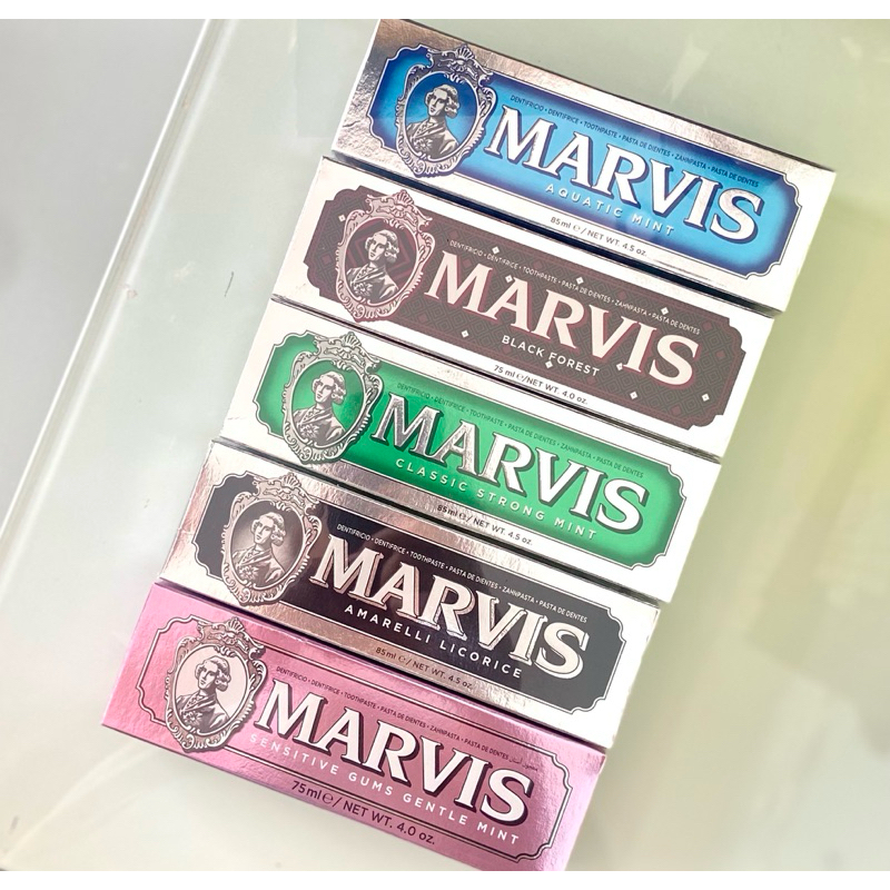 (พร้อมส่ง)ยาสีฟัน MARVIS Aquatic Mint
