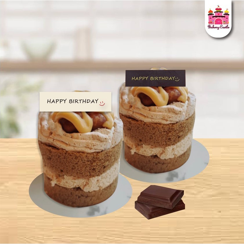 ป้ายช็อคโกแลต Happy Birthday (20ชิ้น) (เหลี่ยม 5.5x1.5ซม.) (สินค้าไม่รับประกันการละลาย) สำหรับตกแต่งเค้ก