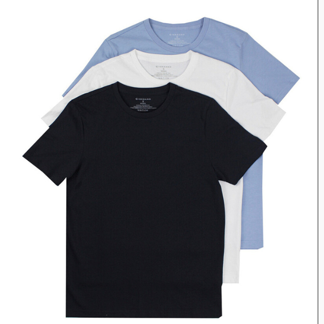 GIORDANO Online Exclusive เสื้อยืด คอกลม 1 แพ็ค มี 3 ชิ้น Men's Solid Crewneck Basic Tees 01245504