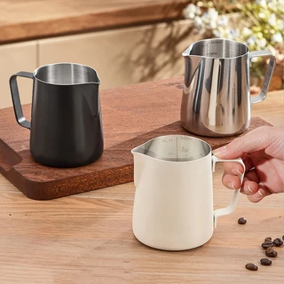 MIPH 304 เหยือกตีฟองนมสแตนเลส พิชเชอร์ Pitcher ถ้วยตีฟองนม ทำลายลาเต้อาร์ต ขนาด 350/600 ml