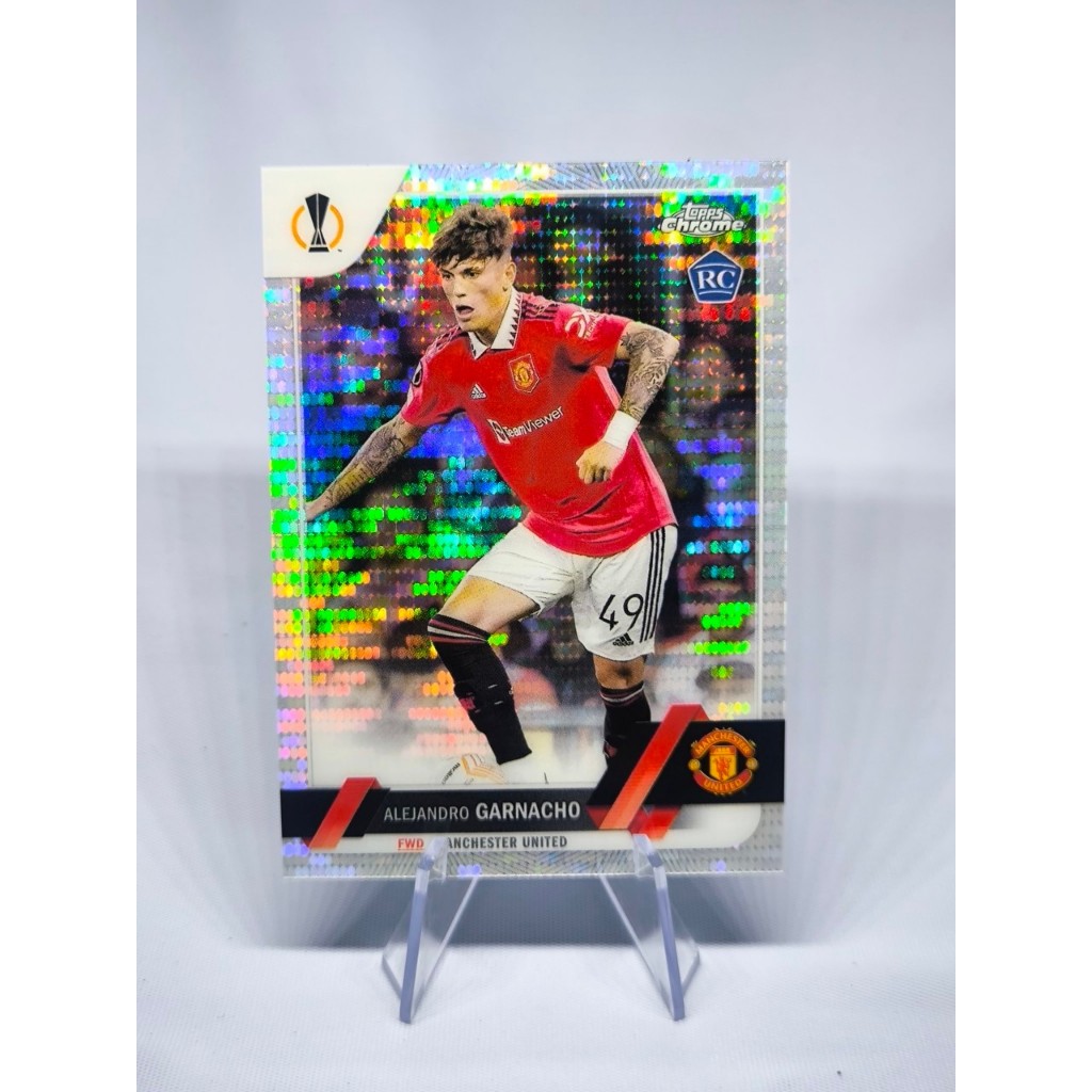 การ์ดบอล Topps Chrome UEFA Alejandro Garnacho Manchester United 2022-23