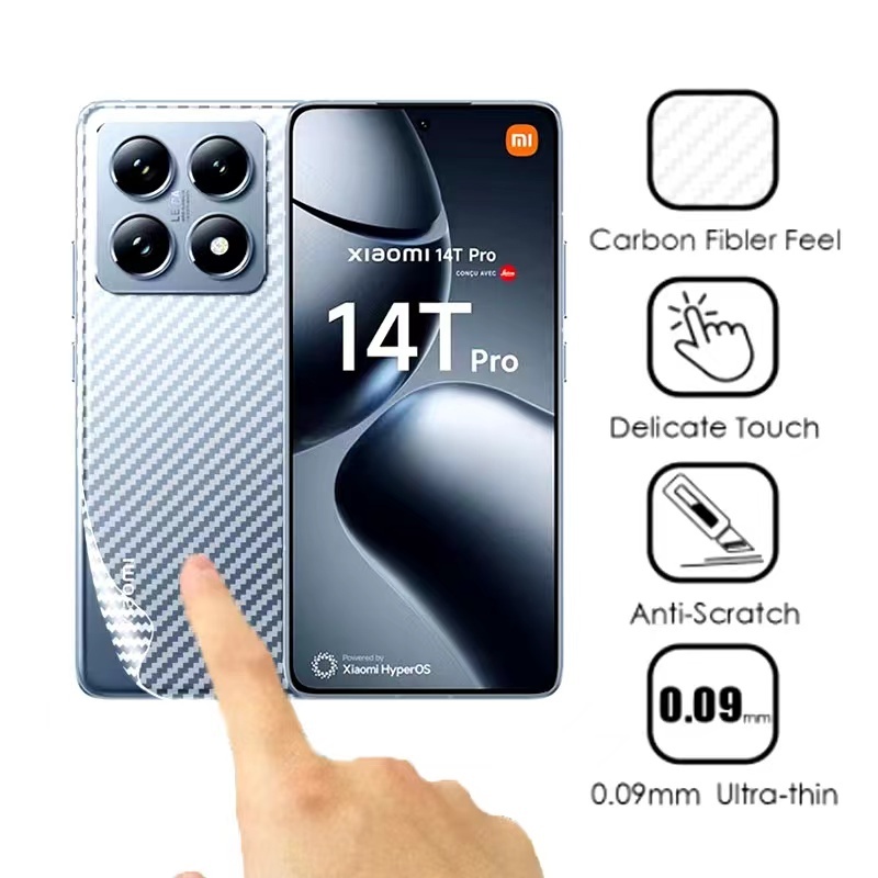 Mi 14T/Mi14T Pro(พร้อมส่งในไทย)ฟิล์มหลังลายเคฟล่าXiaomi 14T 5G/Xiaomi 14T Pro 5Gตรงรุ่น