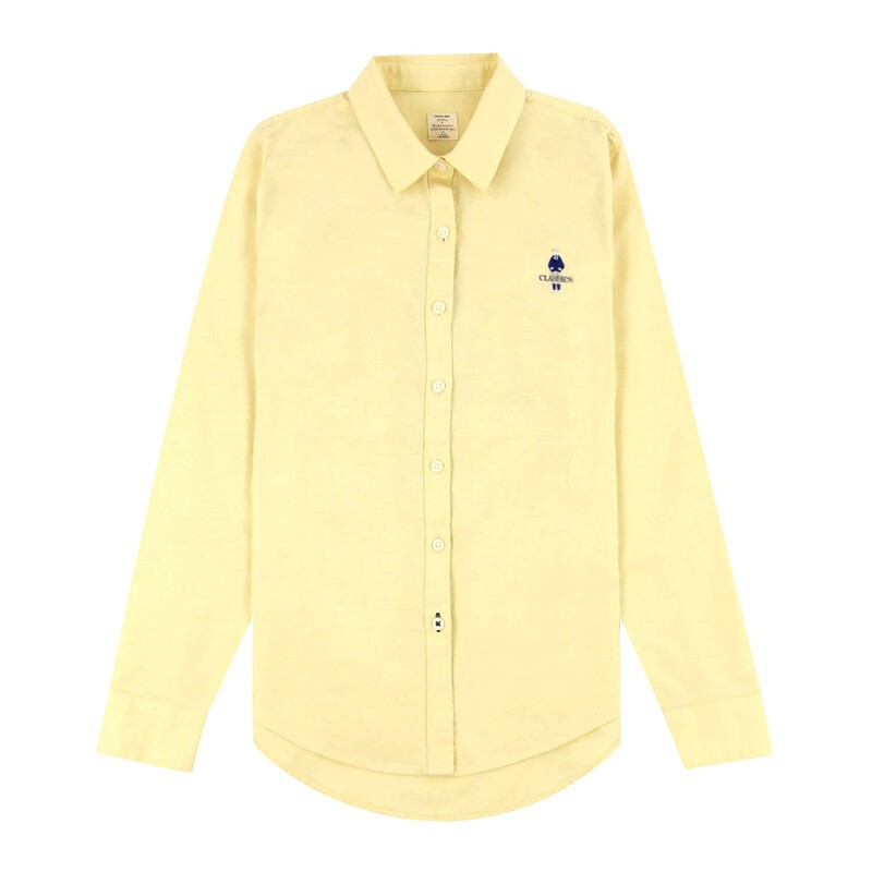 GIORDANO เสื้อเชิ้ตผู้หญิง แขนยาว Women's Oxford Long Sleeve Shirt 05340038