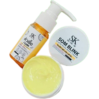 SOMBLINK BY OIL SK โสมบริ้งค์ & หัวเชื้อส้มสด (1 เซต ได้ 2 ชิ้น)