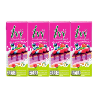 (ยกลัง 48 กล่อง) ไอวี่ โยเกิร์ตพร้อมดื่ม UHT ปริมาณ 180 มล.(แพ็ค 4 กล่อง x12 แพ็ค)