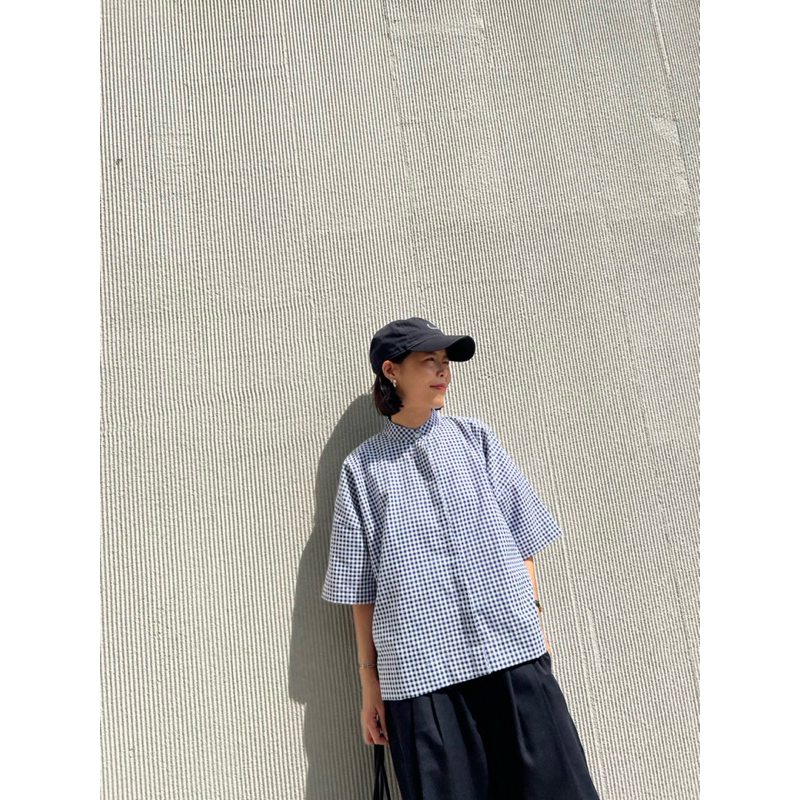 Checked blouse เสื้อคอจีน ลายสก็อต