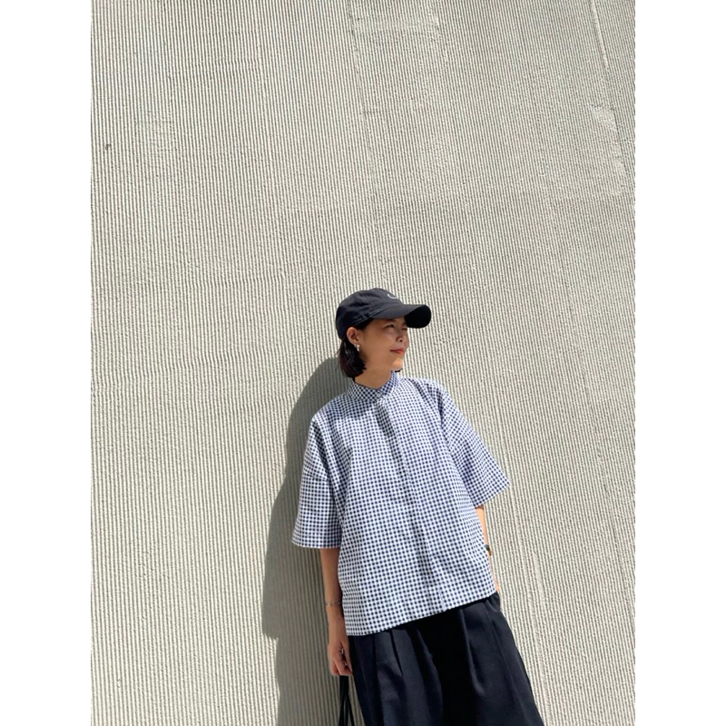 Checked blouse เสื้อคอจีน ลายสก็อต