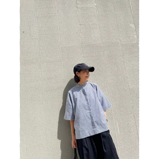 Checked blouse เสื้อคอจีน ลายสก็อต