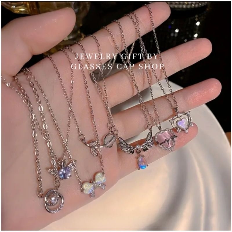 พร้อมส่ง สร้อยคอ สร้อยแฟชั่น พร้อมจี้ สไตล์เกาหลี มินิมอล สำหรับผู้หญิง [ร้านไทย จัดส่งจากกรุงเทพ]