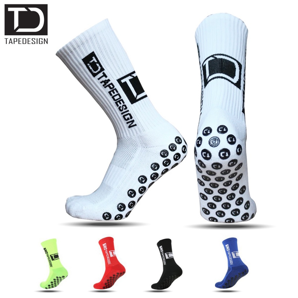 TD TAPE DESIGN ถุงเท้ากันลื่น ถุงเท้าฟุตบอล ของแท้ 100% คุณภาพดี หนานุ่ม ใส่สบาย ระบายอากาศดี มี AntiSlip ป้องกันการลื่น