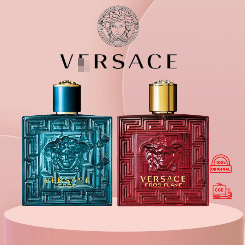 ของแท้ 100%🎀จัดส่งฟรีทั่วโลก🎀Versace Eros EDT/Eros Flame EDP Perfume Spray 100ml