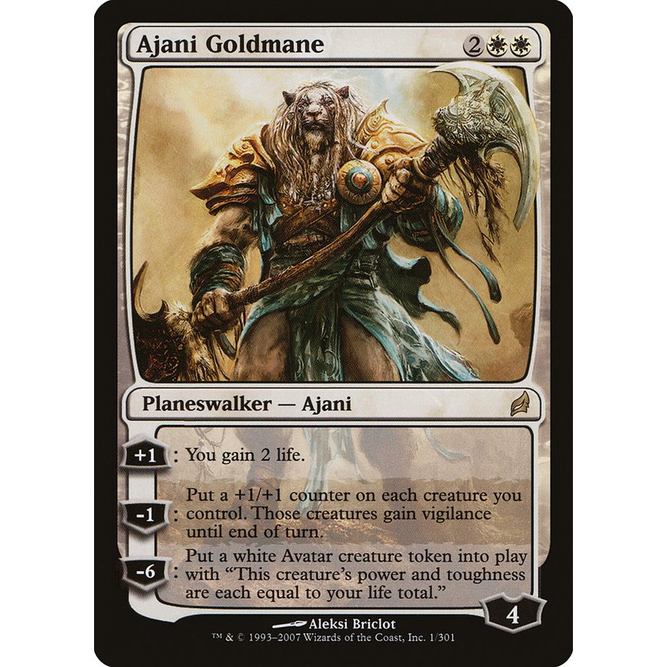 Ajani Goldmane สภาพ EX  การ์ด Magic The Gathering ของแท้ จากชุด Lorwyn