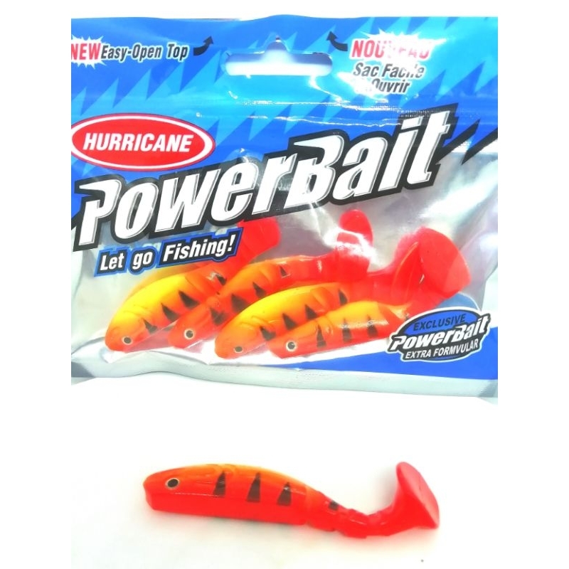 เหยื่อ​ปลอม​ตกปลา​ ปลายางหาง บั้ง  POWERBAIT. 3  นิ้ว