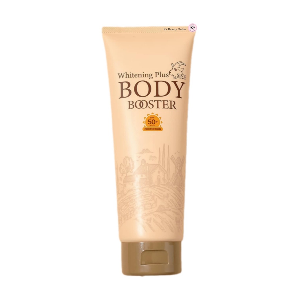 ซิสส์ กันเเดดนมเเพะ ทาผิวกาย SIS'S Goat Milk Whitening Plus Body Booster
