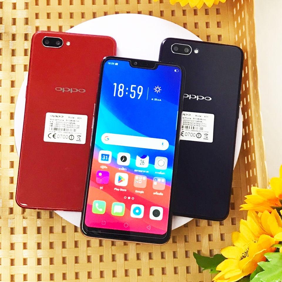 มือถือ อ็อปโป้ A3s (แรม 6 รอม 128 ) จอHD 6.2 นิ้ว เอนดอย 8.1(ติดฟิล์มกระจกให้ฟรี+ฟรีเคสใส) รับประกันสินค้าจากทางร้าน 1ปี