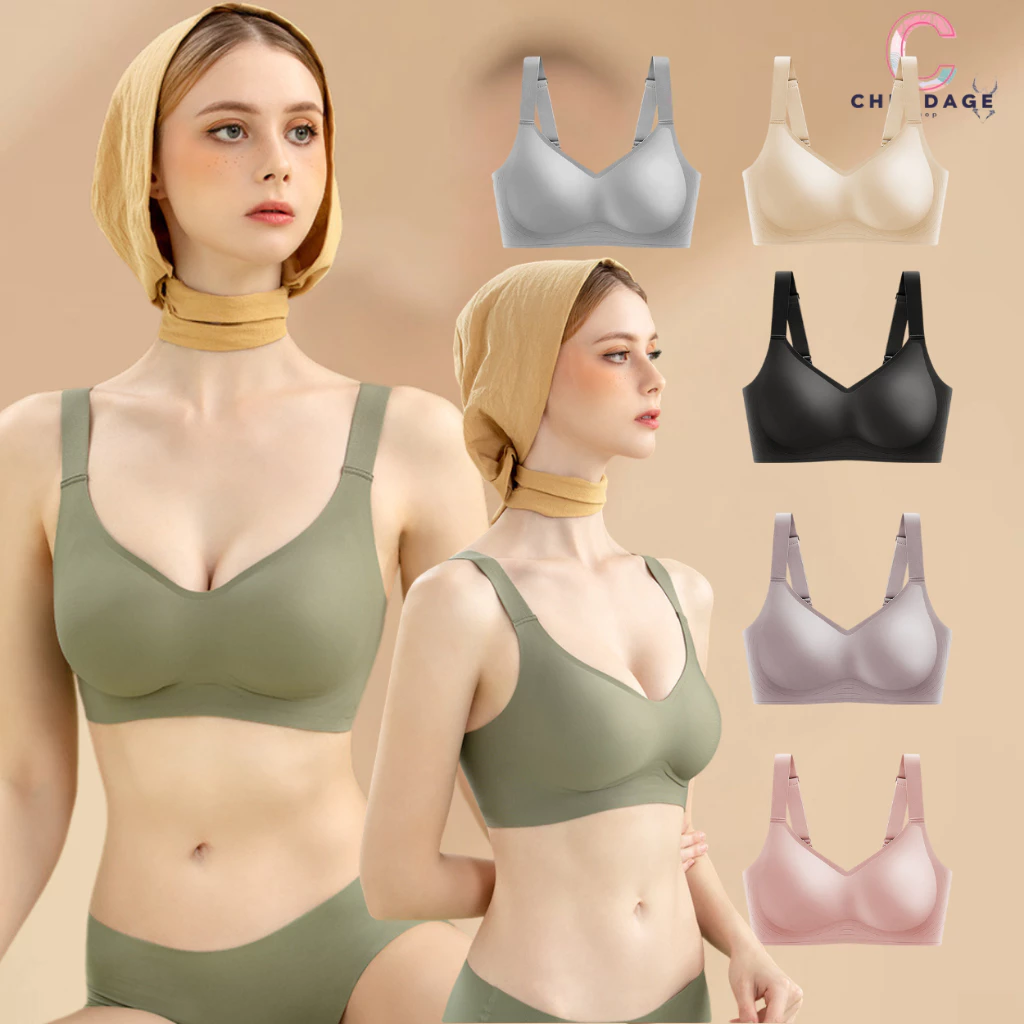 เสื้อชั้นในผู้หญิง B-105 เสื้อในไร้โครง เนื้อผ้านุ่มใส่สบาย มีฟองน้ำในตัว เก็บเนื้อส่วนเกินได้ดี สินค้าพร้อมส่ง