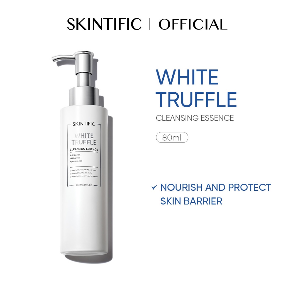 SKINTIFIC ไวท์ ทรัฟเฟิล คลีนซิ่ง เอสเซนส์ เจล คลีนเซอร์ 80ml （คลีนเซอร์ โฟมล้างหน้า คลีนซิ่ง ）White Truffle Cleansing