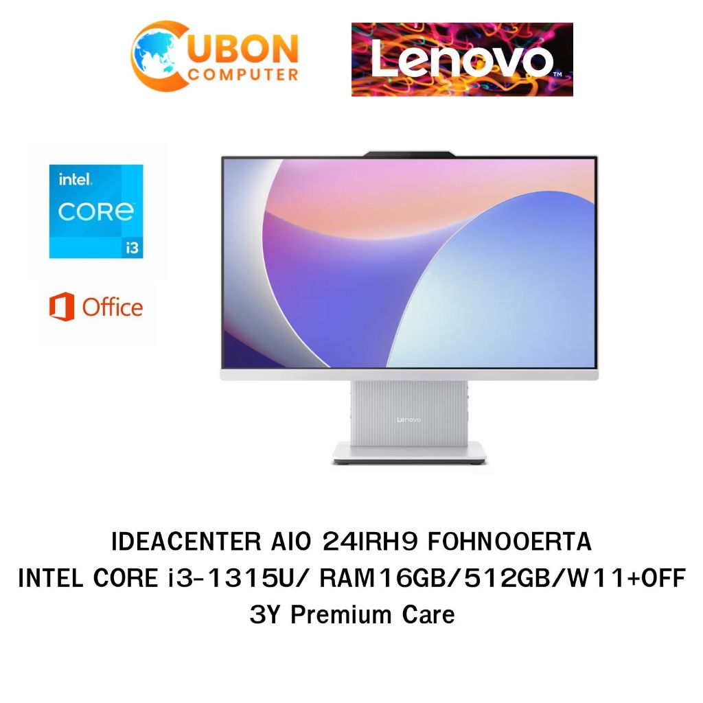 IDEACENTER AIO 24IRH9 F0HN00ERTA / INTEL CORE i3-1315U / RAM 16GB / 512GB / W11+OFF / 3Y Premium Car