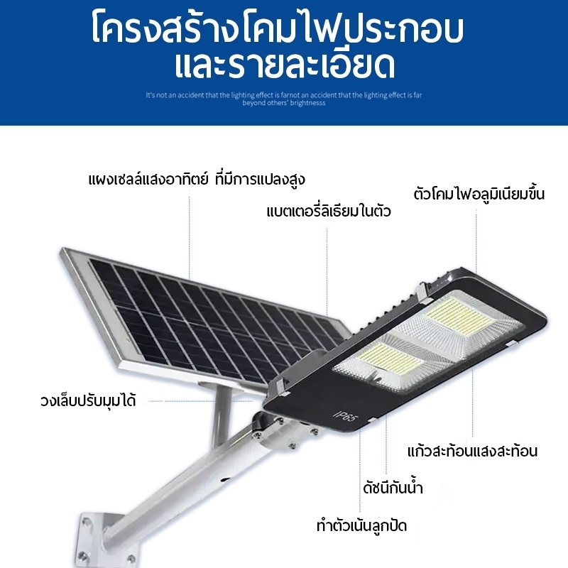 【COD】1200W โซล่าเซลล์ ไฟถนน Solar Light ไฟโซล่าเซลล์ รูปที่ 4