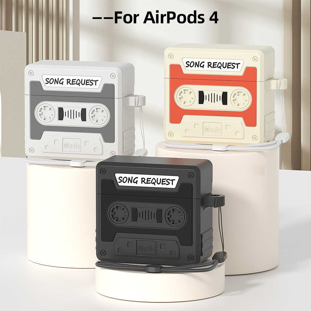เคสแอร์พอด Pro3 AirPods Gen รุ่นที่ 4 3 2 1 Pro (Airpods4) เคสลายคลาสสิค สไตล์ย้อนยุค เคสอ่อน พร้อมที่คล้อง(Model.18)