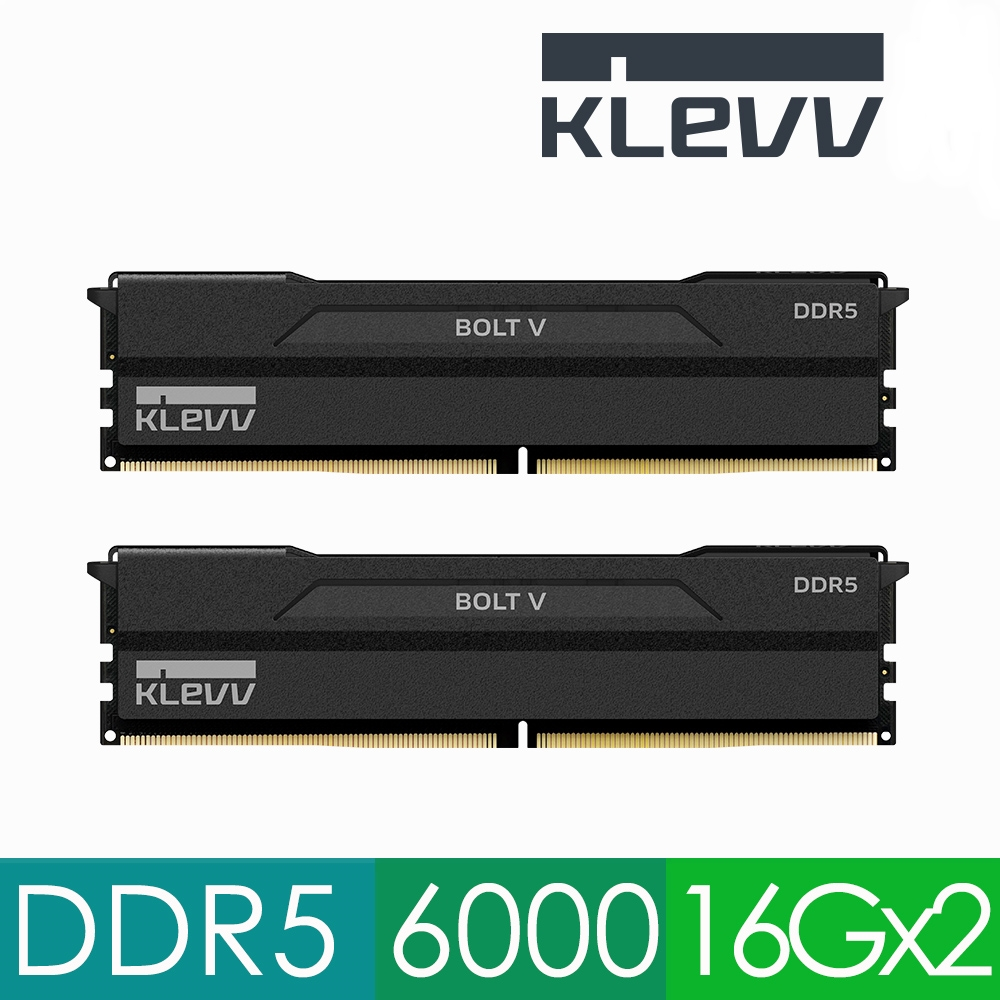 32GB (16GBx2) DDR5 6000MHz RAM (แรมพีซี) KLEVV BOLT V GAMING OC MEMORY (KD5AGUA80-60B280H)